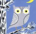 owl + Moon by Thorina Rose